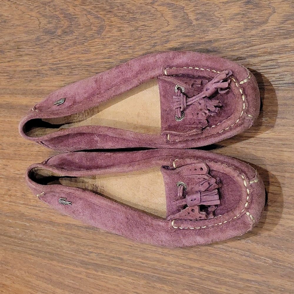 Lacoste moccasins, lightly worn